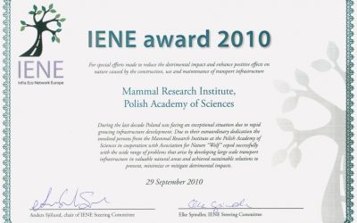 MRI and AfN WOLF received IENE Award 2010