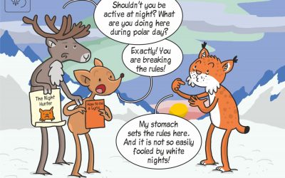 Our another science cartoon shows the results of lynx research