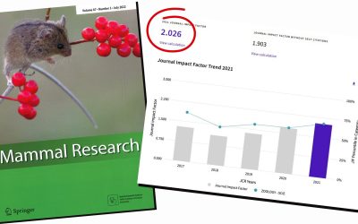 30.06.2022 – A record high Impact Factor of Mammal Research