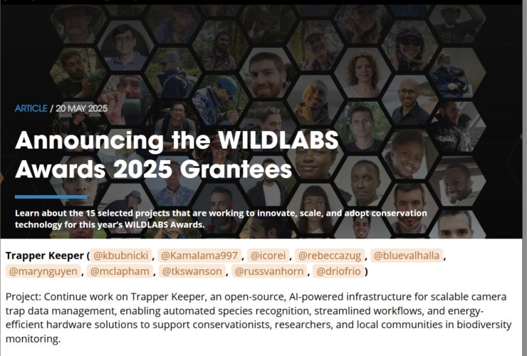 29.05.2025 – WILDLABS award for Trapper Keeper!