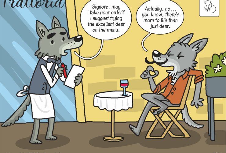 01.06.2026 – science cartoon on wolf diet in Italy