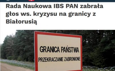 26.10.2021 – Nauka w Polsce o stanowisku Rady Naukowej IBS PAN w kryzysu na granicy