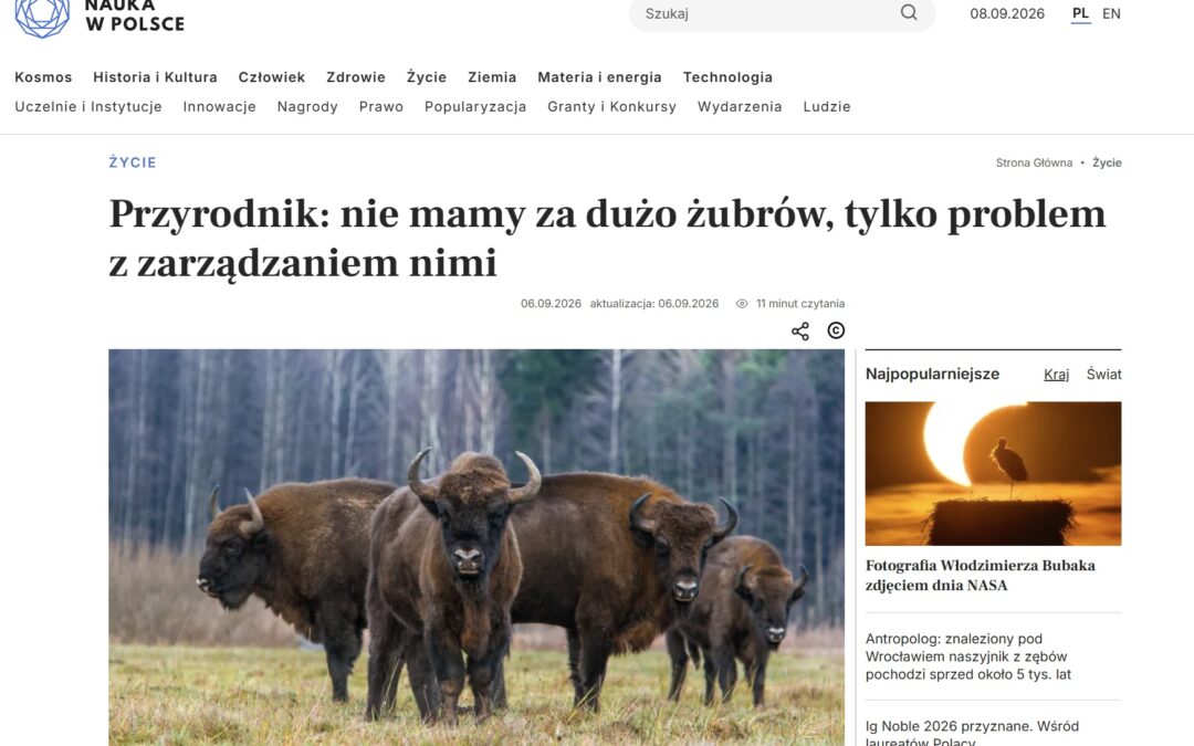 08.09.2026 – Nauka w Polsce o zarządzaniu żubrami