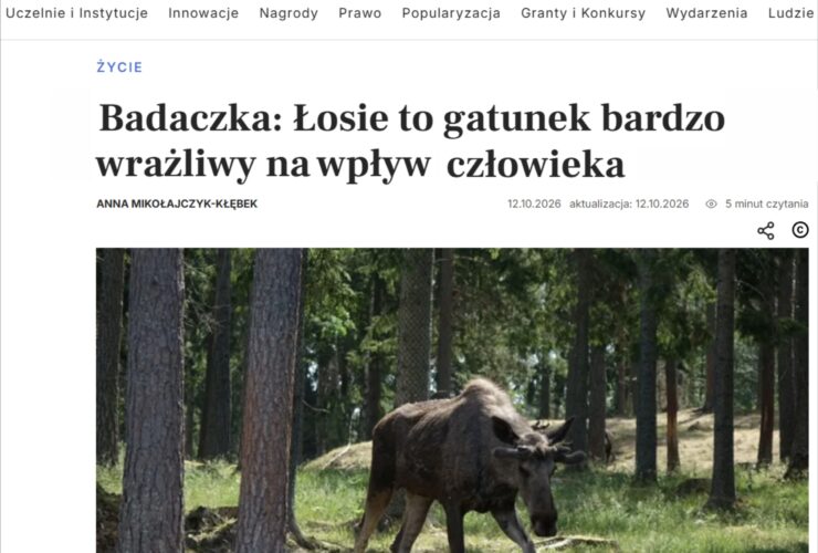 12.10.2026 – Nauka w Polsce o wpływie człowieka na populacje łosi